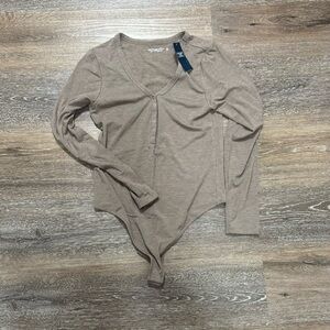 NWT Abercrombie & Fitch Long Sleeve Button Down Bodysuit
